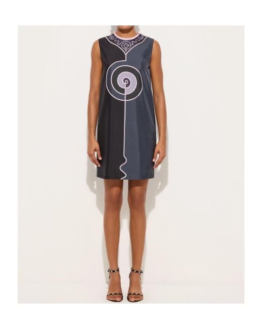Emilio Pucci Blue Pucci Astro Print Mini Dress