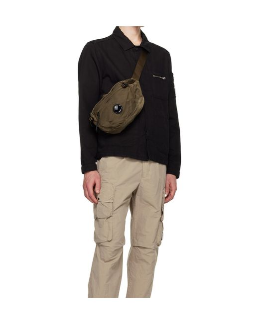 C P Company Black Lapel Long-Sleeved Casual Jacket for men