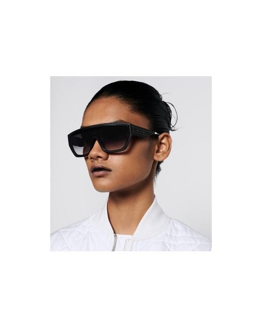 Dior White Eyewear Mask-Frame Sunglasses