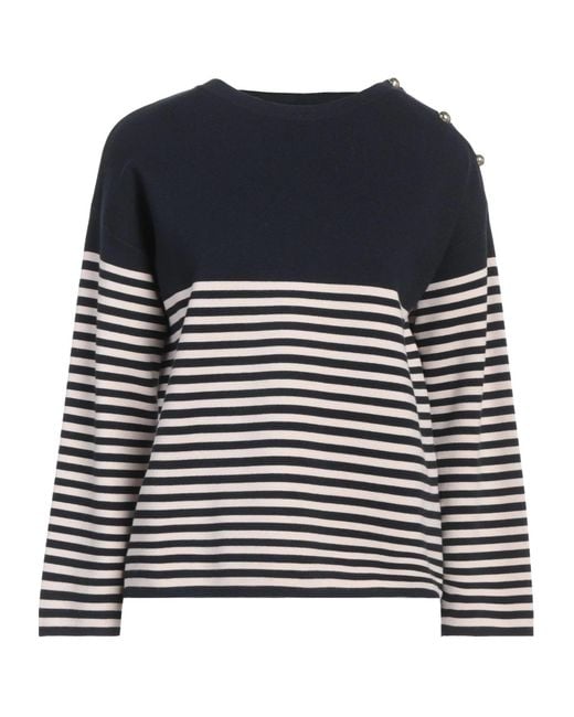 Max Mara Black Striped Knit Top