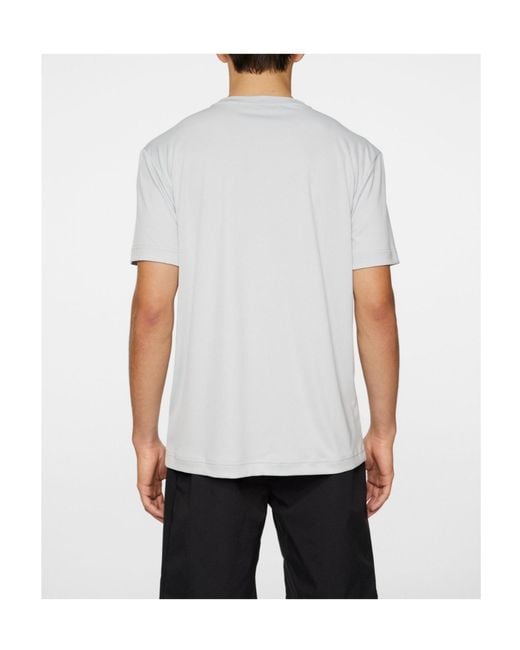 J.Lindeberg Gray Crew Neck Short-Sleeved T-Shirt for men