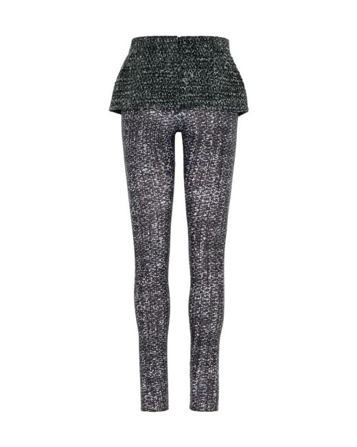 DIESEL Gray Miniskirt Layered Leggings