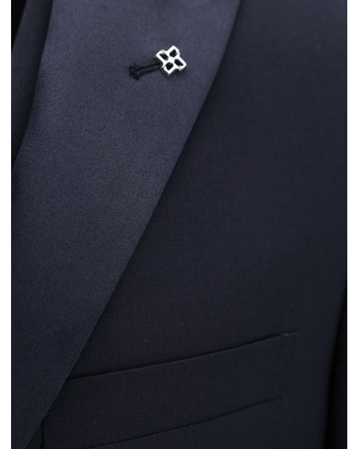 Tagliatore Blue Single-Breasted Two-Piece Suit Set for men