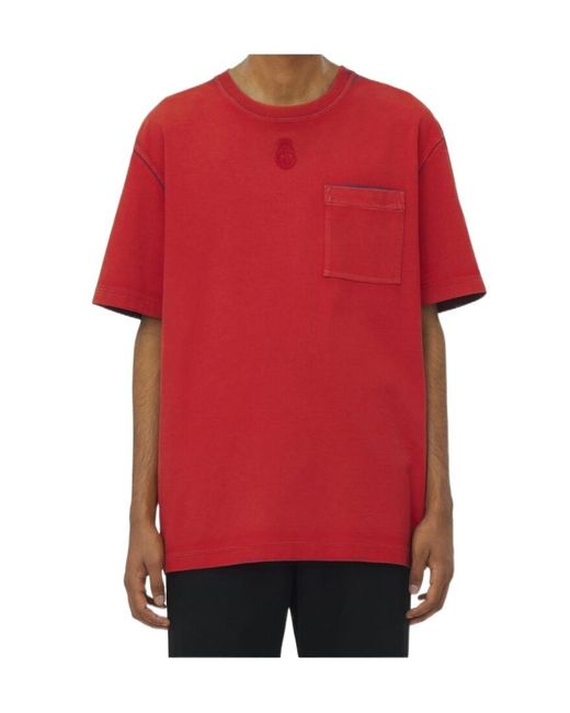 McQueen Skull Embroidered Two-Toned T-Shirt for men