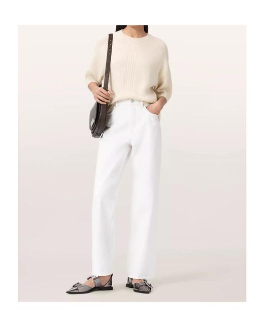 AllSaints White Crew Neck Sweater