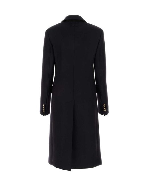 Miu Miu Black Long-Sleeved Double-Breasted Coat