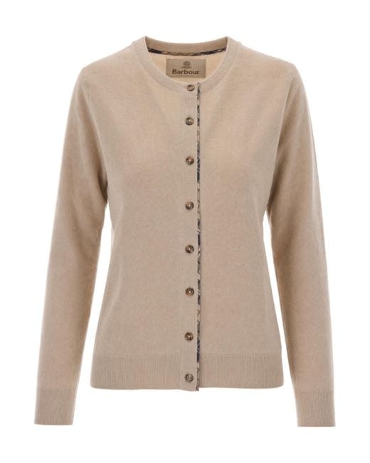 Barbour Natural Long-Sleeve Button-Front Cardigan