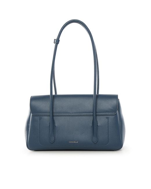 Coccinelle Blue Leather Shoulder Bag