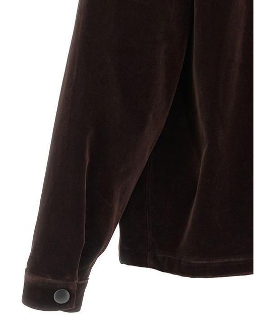 Prada Black Logo Plaque Button-Up Shirt for men