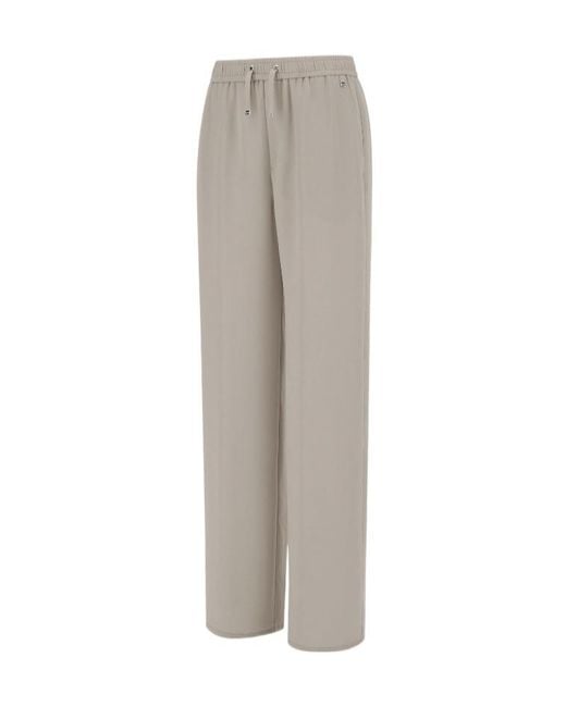 Herno Gray Drawstring Straight-Leg Pants