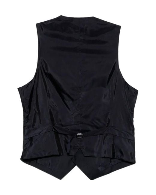 Giorgio Armani Black V-Neck Waistcoat for men