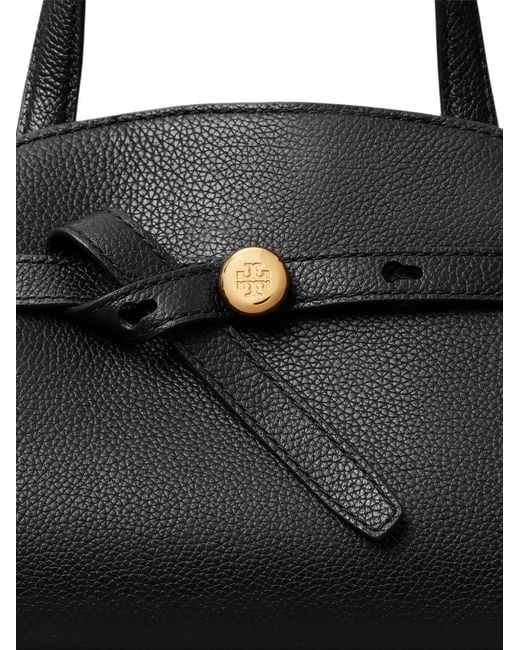 Tory Burch Black Small Romy Leather Tote Bag