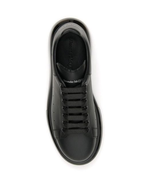 McQueen Black Oversized Low-Top Sneakers for men