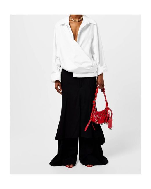 Balenciaga Black Godet Skirt