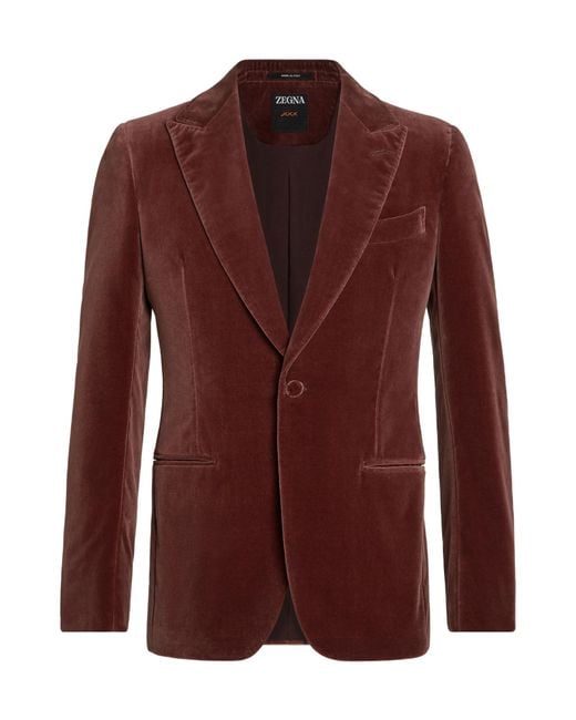 Zegna Purple Single-Breasted Suit Jacket for men