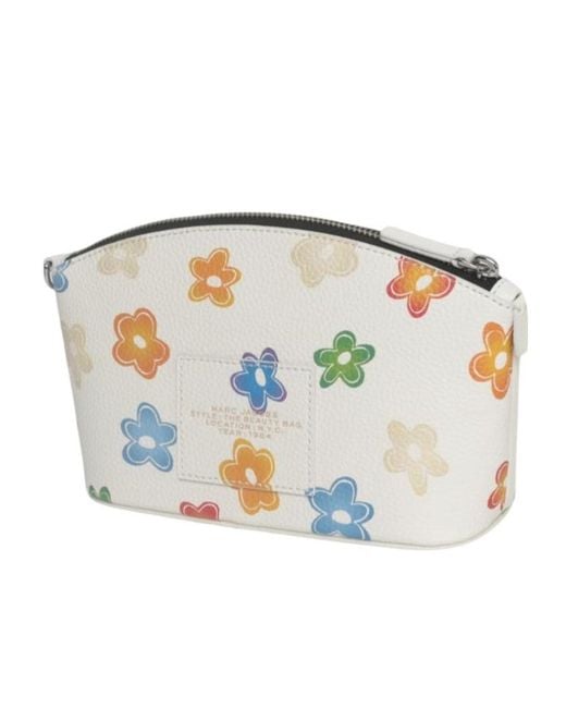 Marc Jacobs White Floral Printed Toiletry Bag