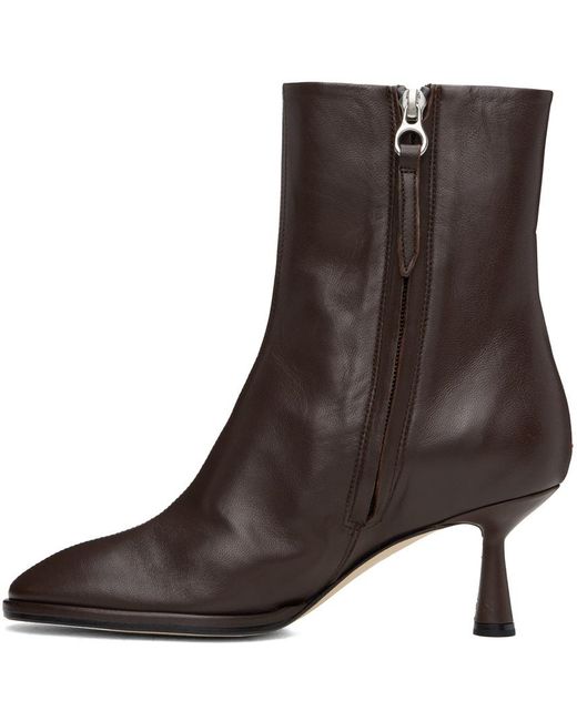 Aeyde Brown Dorothy Pointed Toe Ankle Boots
