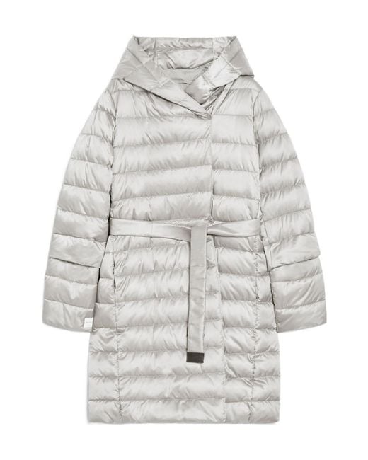 Max Mara Gray Reversible Down Jacket