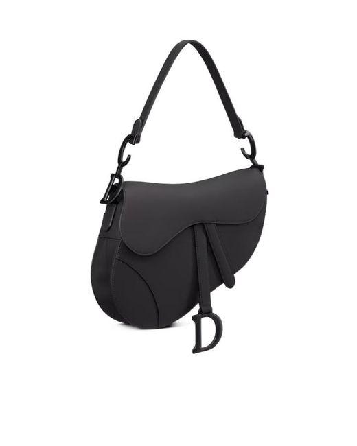 Dior Black Saddle Bag With Strap