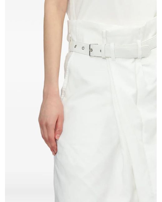 Comme des Garçons White Belt Loop Shorts