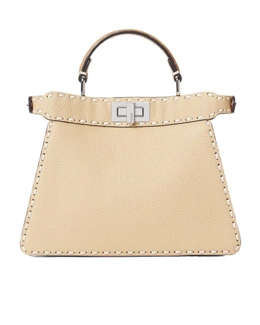 Fendi Natural Peekaboo Iseeu Small Tote Bag