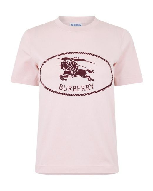 Burberry Pink Printed Short-Sleeved T-Shirt