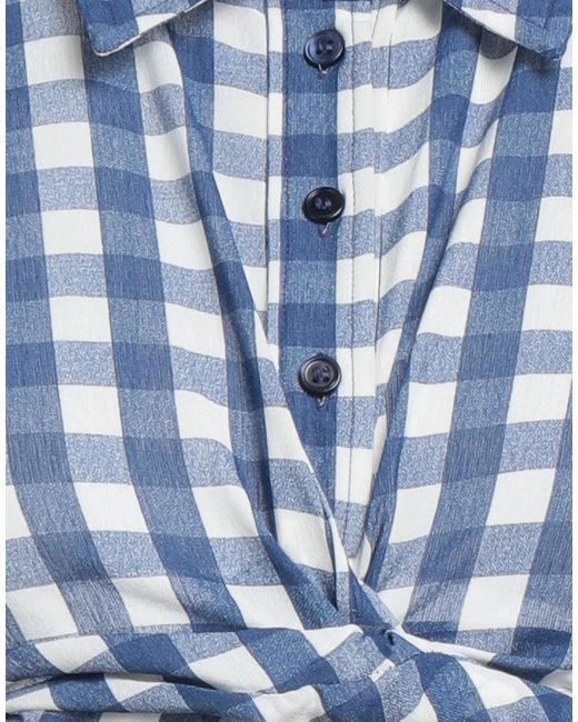 Jacquemus Blue Long-Sleeved Plaid Shirt