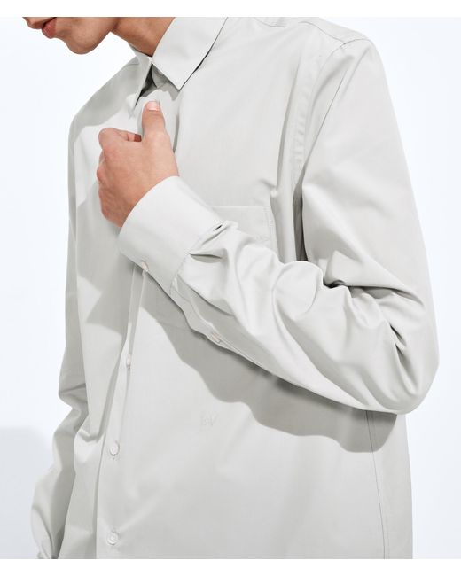 Bottega Veneta Gray Cotton Poplin Shirt for men