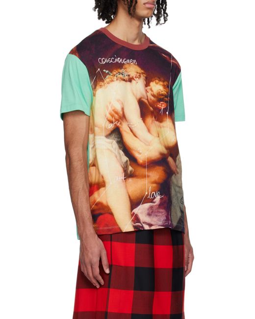 Vivienne Westwood Orange Graphic Print Crewneck T-Shirt for men