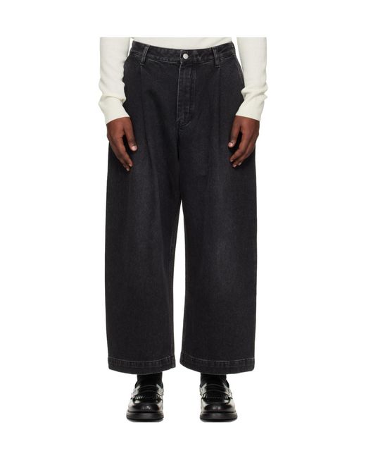 Studio Nicholson Black Puch Belt Loop Jeans for men