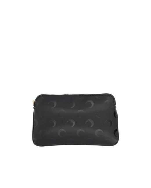 MARINE SERRE White Moon Print Rectangular Pouch