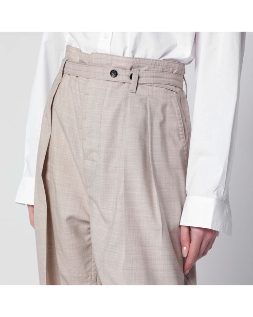 Bottega Veneta Gray Casual Pants With Belt Loops