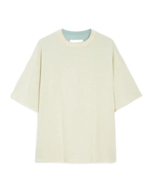 Jil Sander White Double Layer Crewneck T-Shirt for men
