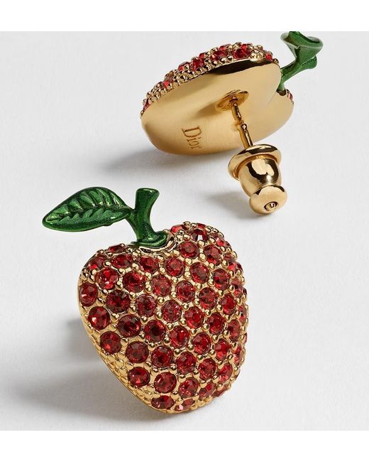 Dior White Sparkling Fruit Earrings