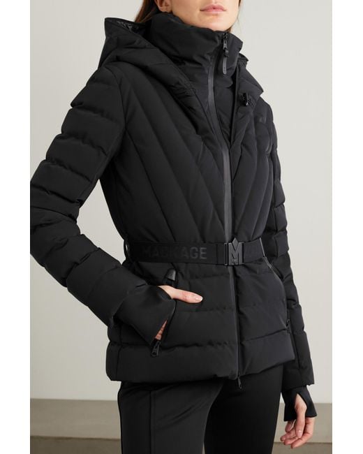 Mackage Black Elita Belted Puffer Jacket