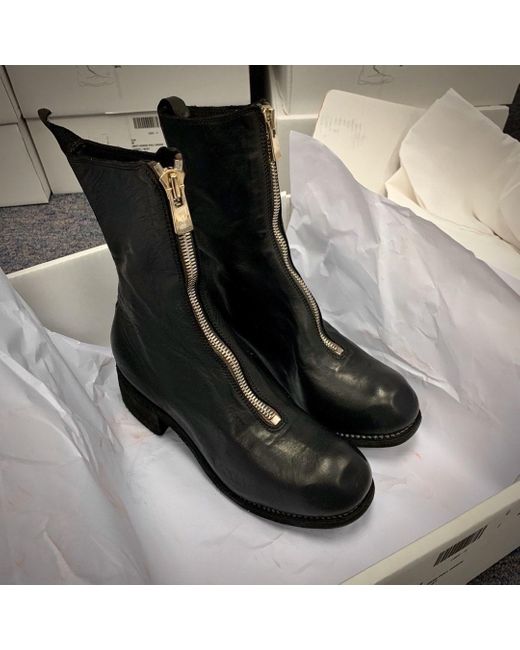 Guidi Black Zip Detail Boots
