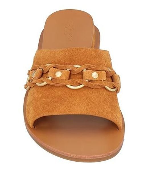 Rag & Bone Brown Logo Flat Sandals