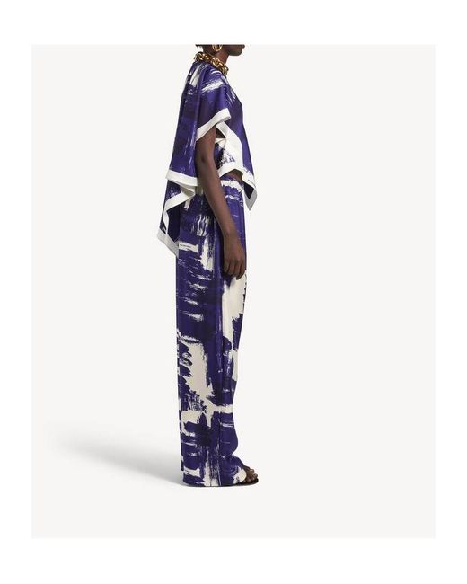 Balenciaga Blue Paintbrush Cape Top