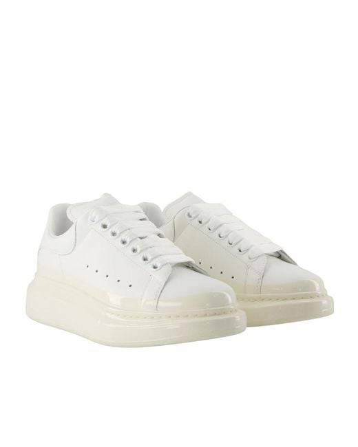 McQueen White Oversized Lace-Up Sneakers