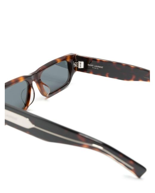 Saint Laurent White Logo Sunglasses for men