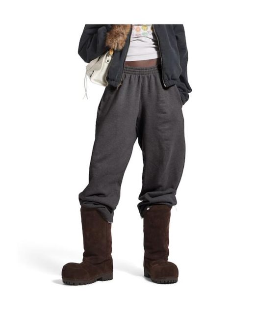 Balenciaga Gray Wide-Leg Elasticated Waist Pants for men
