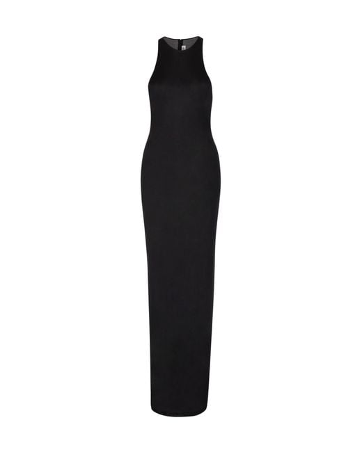Saint Laurent Black Crew Neck Sleeveless Dress