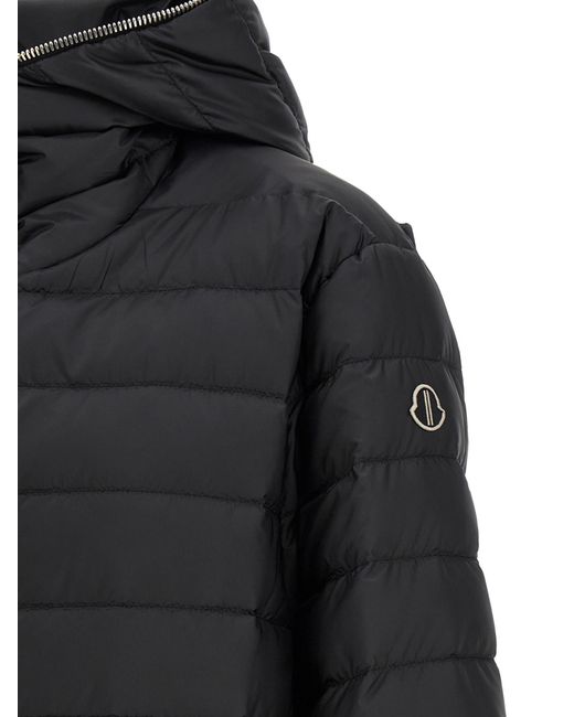 Moncler Black Hooded Quilted Down Jacket for men