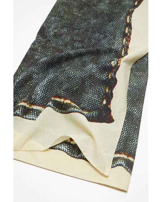 Acne Green Printed Sarong Scarf