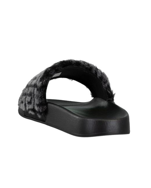 Givenchy Black Allover 4G Pattern Slippers