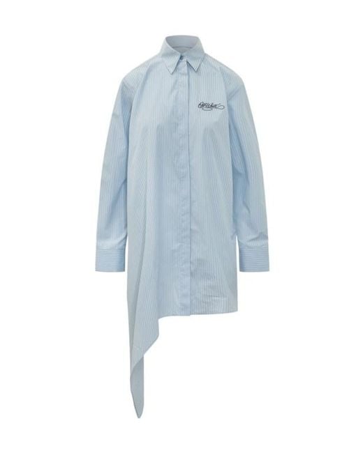 Off-White c/o Virgil Abloh Blue Shirt Dress