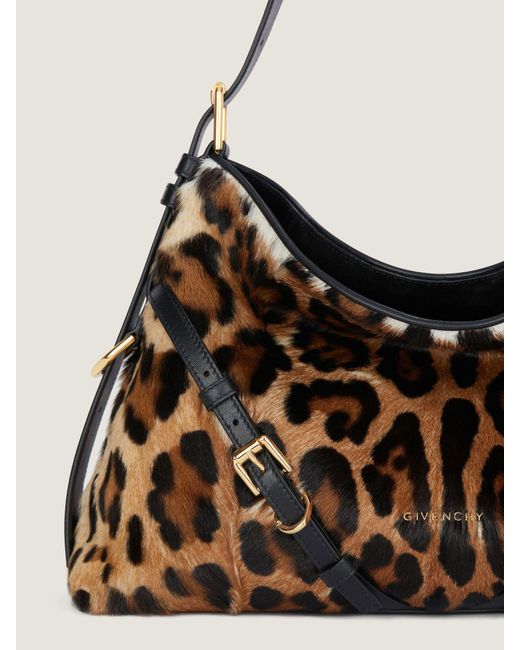 Givenchy Brown Leopard Printed Medium Voyou Bag