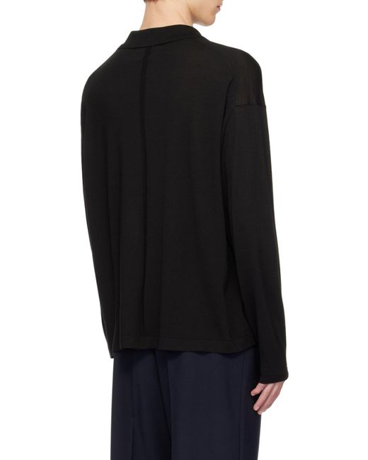 The Row Black Wool Djon Sweater for men