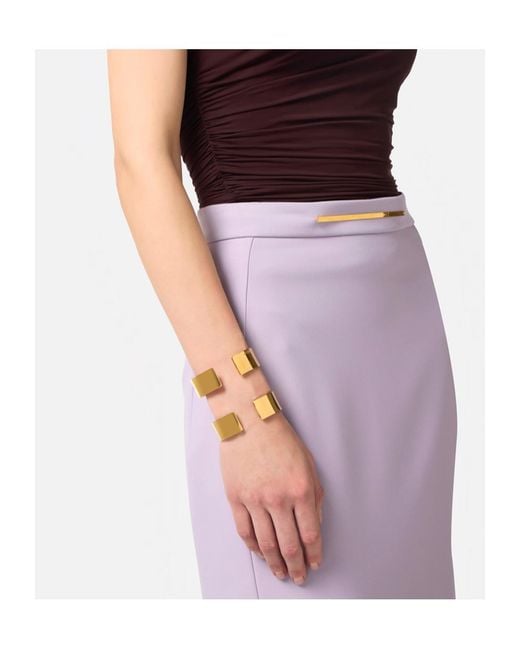 Elisabetta Franchi Metallic Hollow Out Bracelet