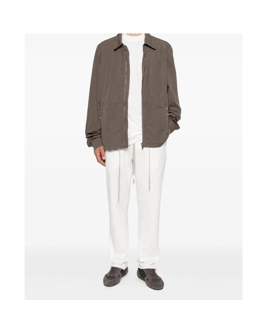 Rick Owens Brown Zip-Up Long Sleeved Jacket for men